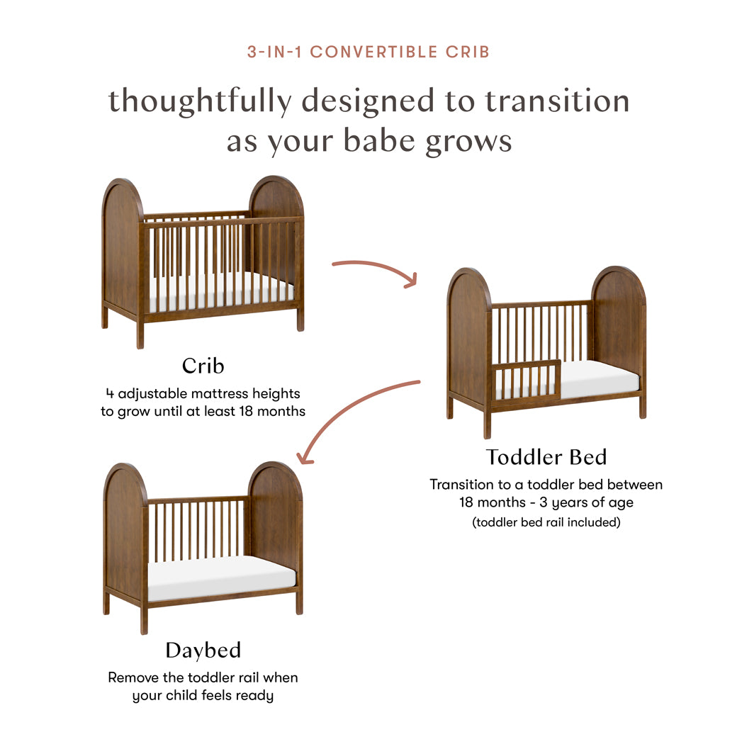 Bondi Cane 3-in-1 Convertible Crib with Toddler Bed Conversion Kit