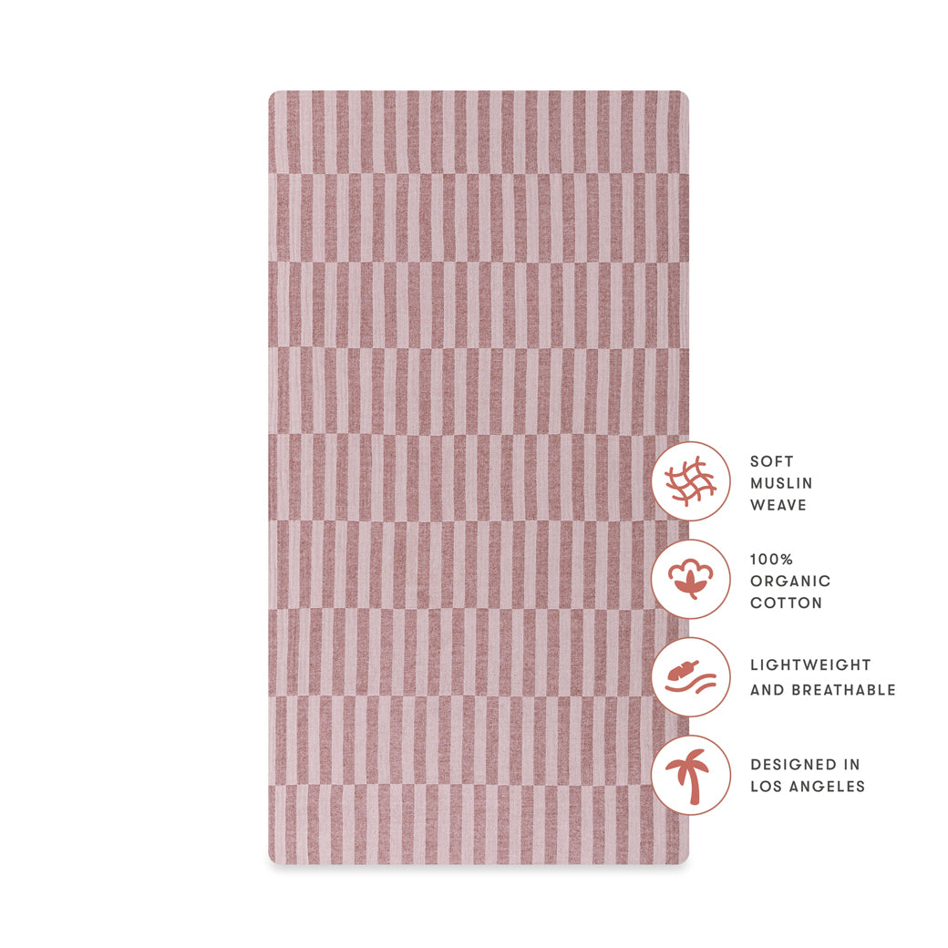 Crib Sheet In GOTS Certified Organic Muslin Cotton