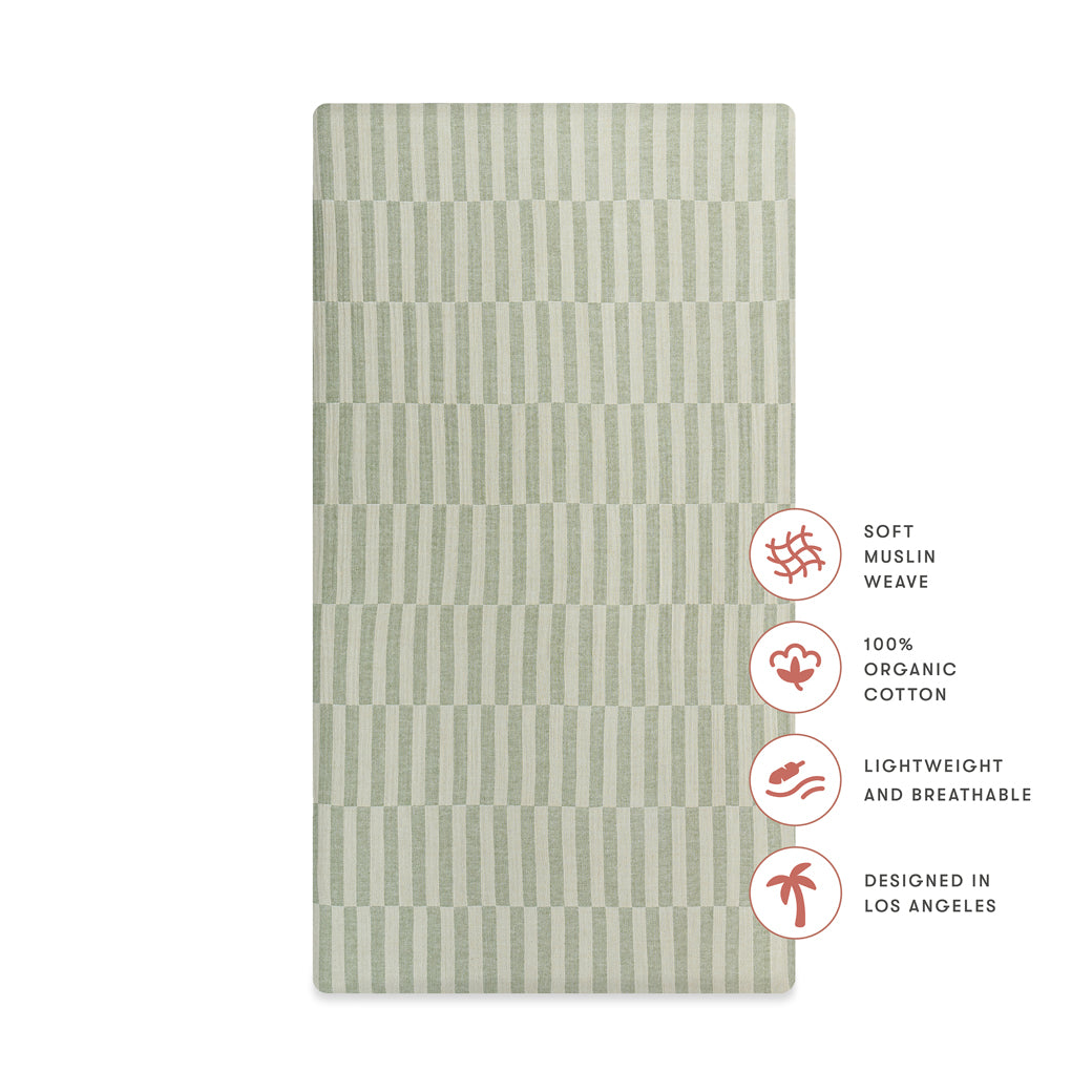 Crib Sheet In GOTS Certified Organic Muslin Cotton