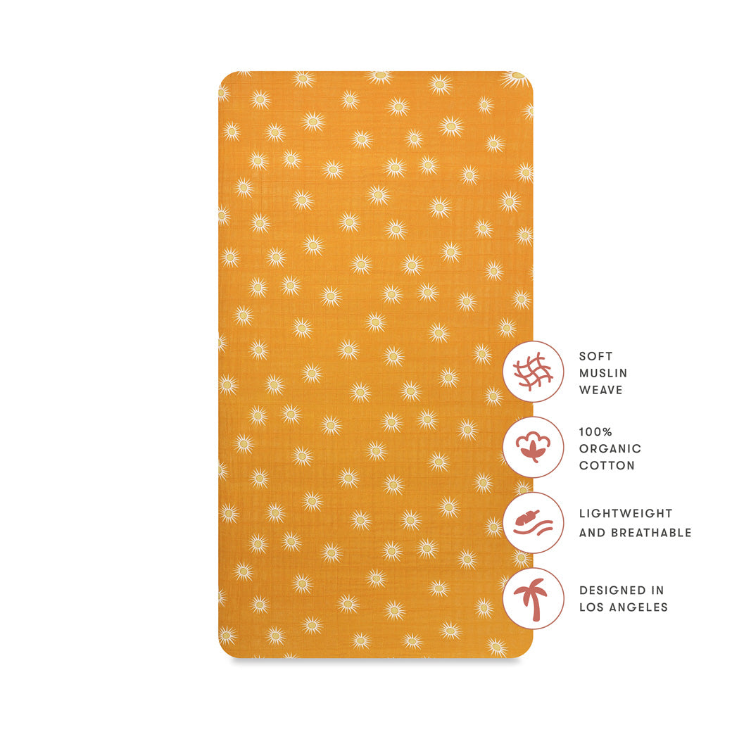 Crib Sheet In GOTS Certified Organic Muslin Cotton