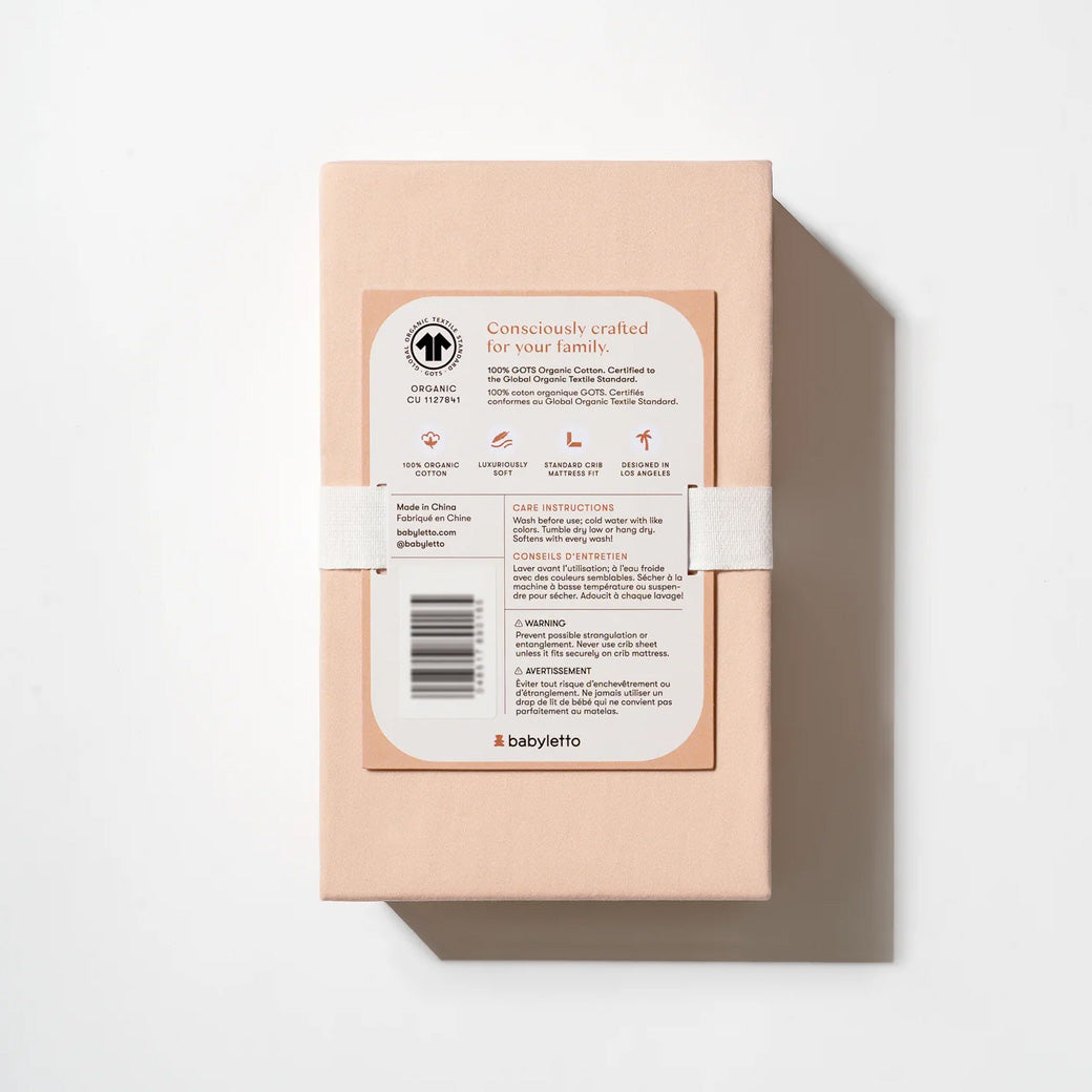 Crib Sheet in GOTS Certified Organic Brushed Cotton
