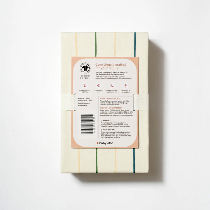Crib Sheet in GOTS Certified Organic Brushed Cotton