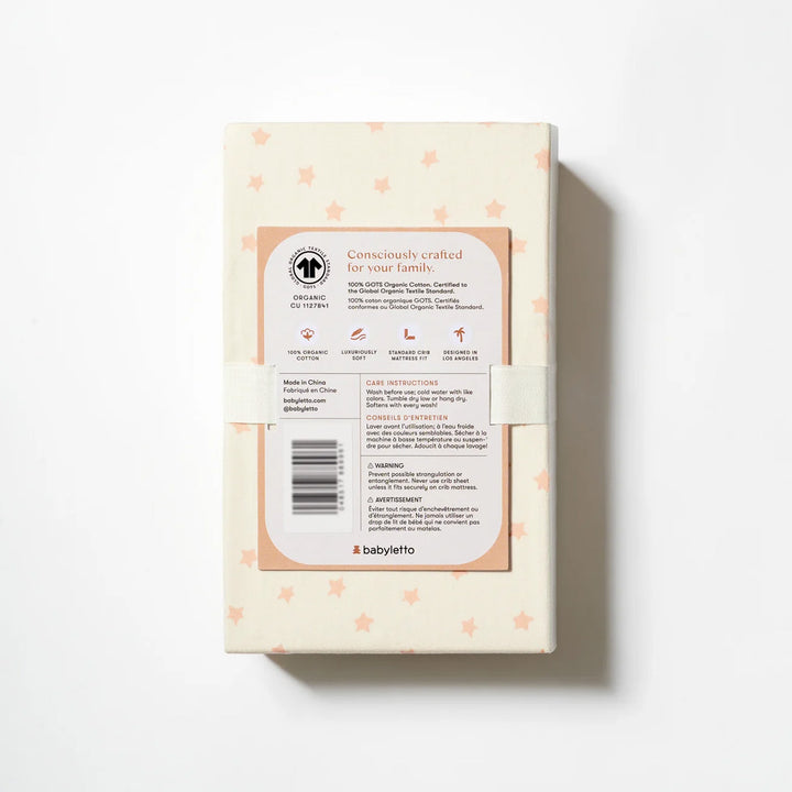 Crib Sheet in GOTS Certified Organic Brushed Cotton