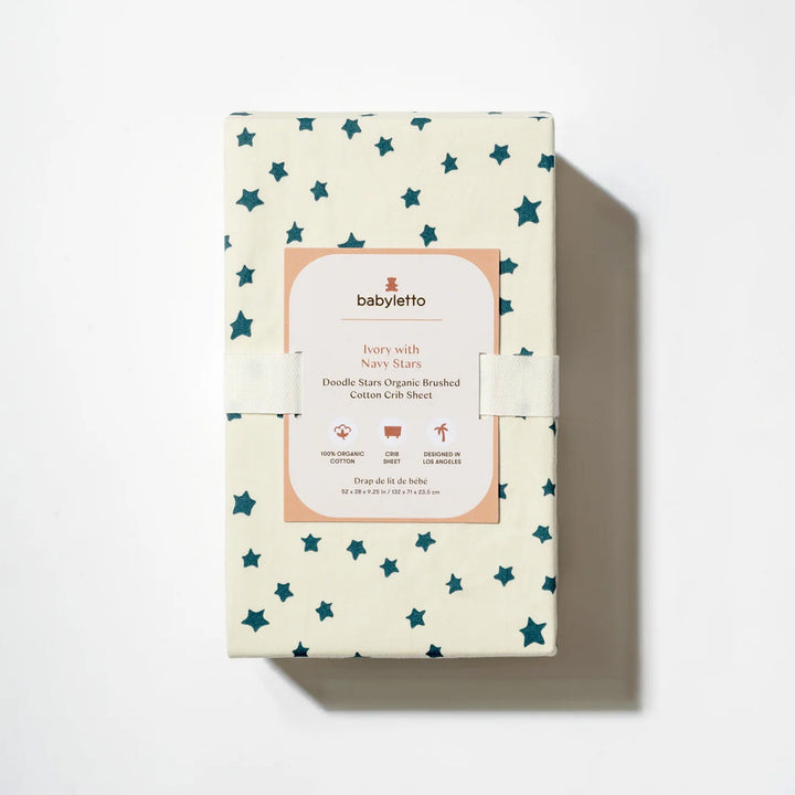 Crib Sheet in GOTS Certified Organic Brushed Cotton