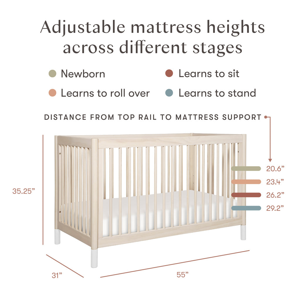 Gelato 4-in-1 Convertible Crib with Toddler Bed Conversion Kit