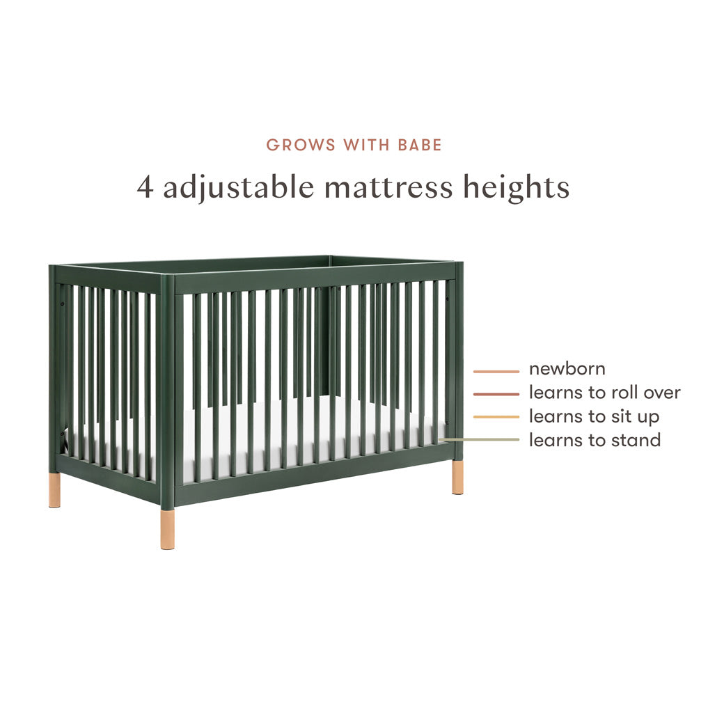 Gelato 4-in-1 Convertible Crib with Toddler Bed Conversion Kit