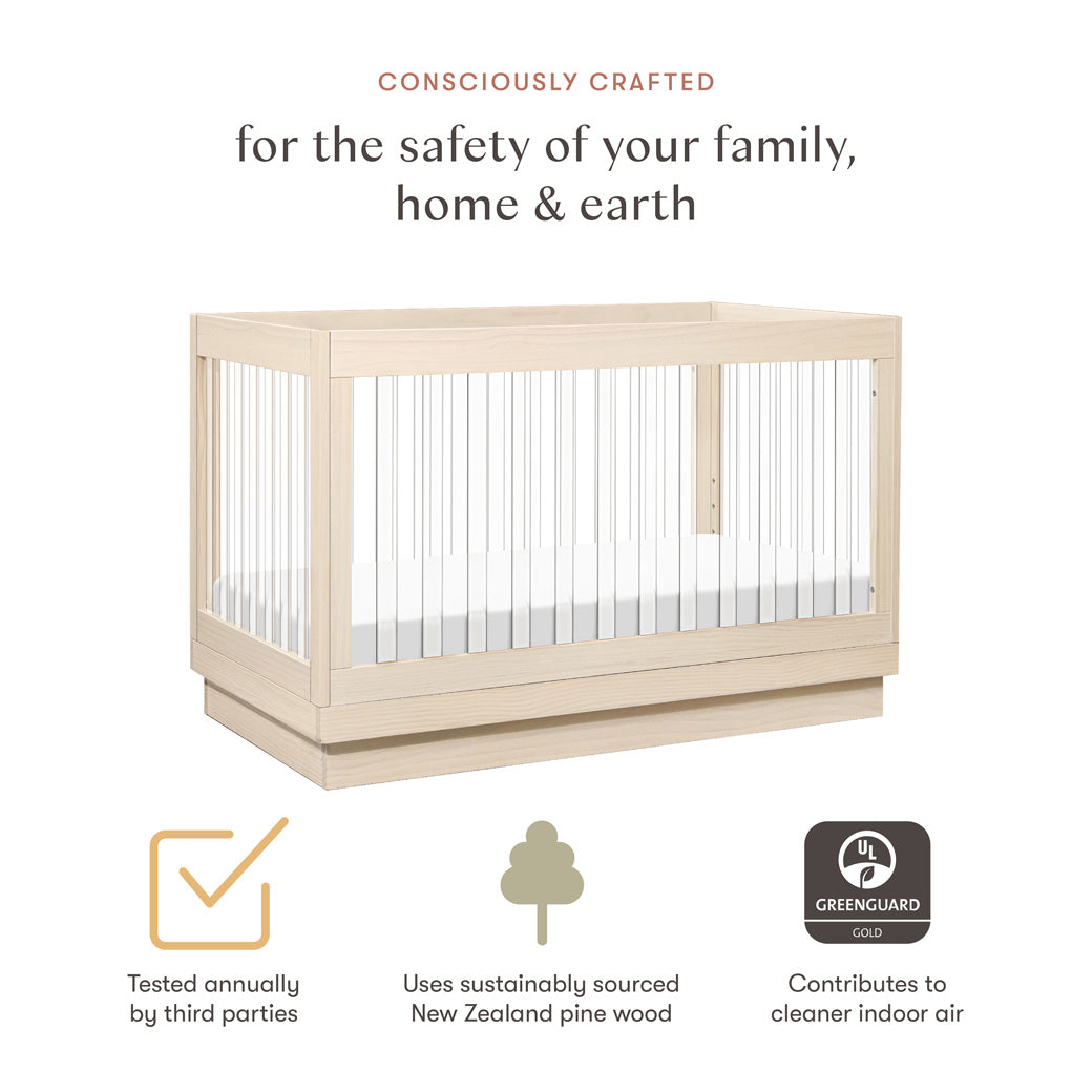 Harlow 3-in-1 Convertible Crib with Toddler Bed Conversion Kit