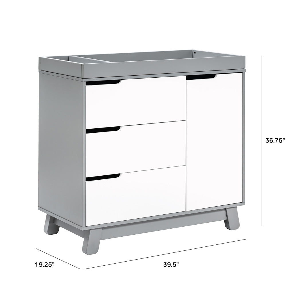 Hudson 3-Drawer Changer Dresser with Removable Changing Tray