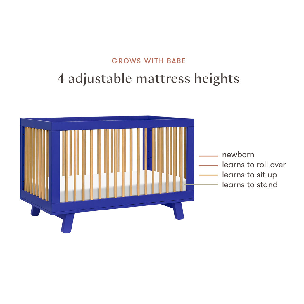 Hudson 3-in-1 Convertible Crib + Toddler Rail