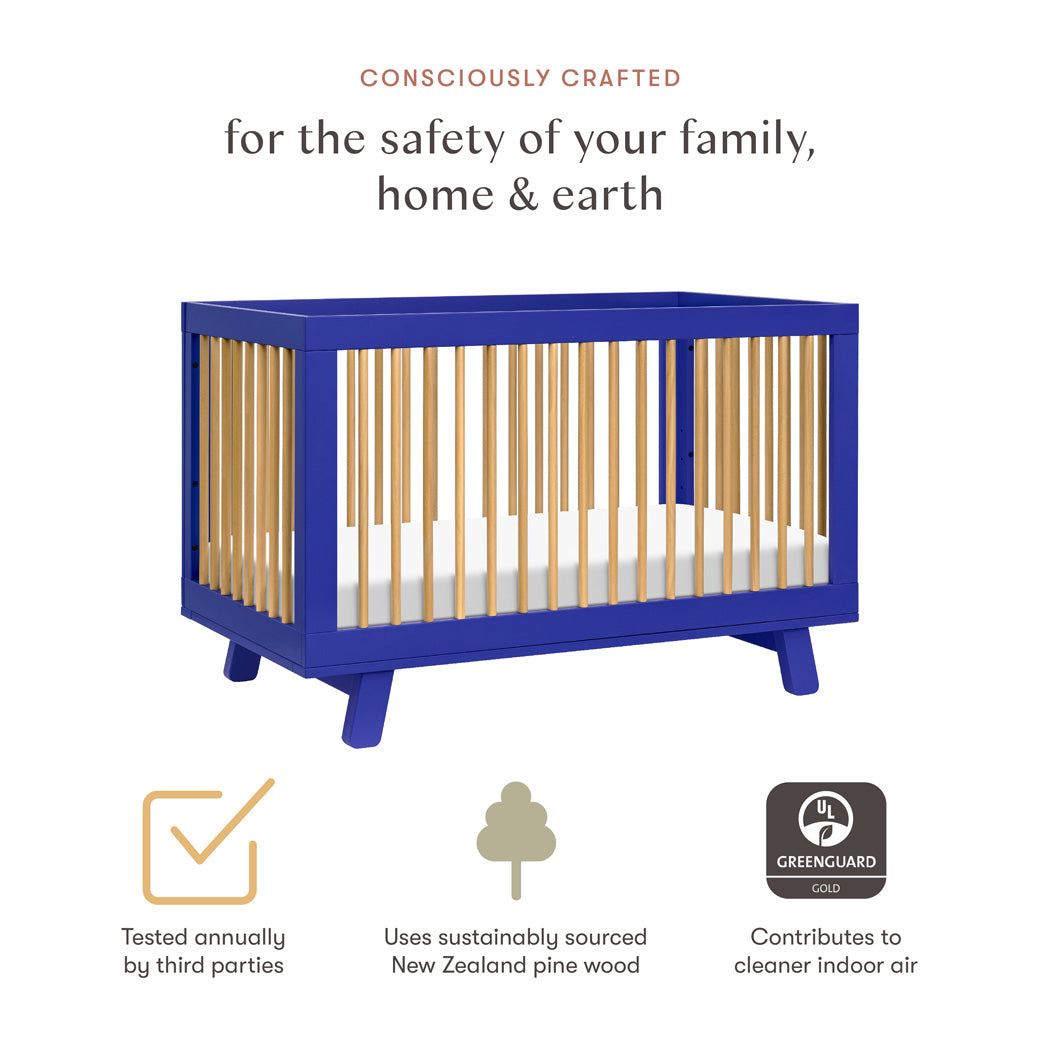 Hudson 3-in-1 Convertible Crib + Toddler Rail