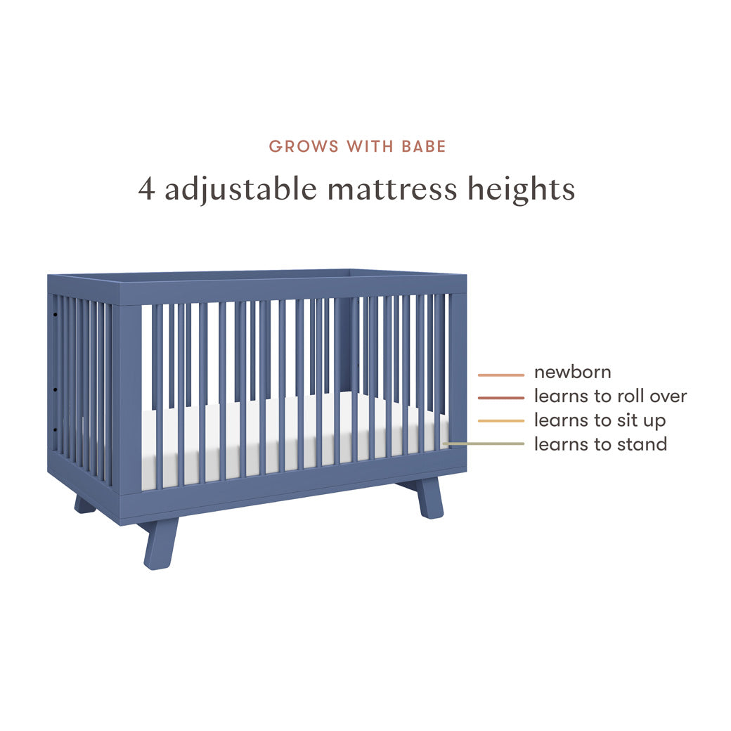 Hudson 3-in-1 Convertible Crib + Toddler Rail