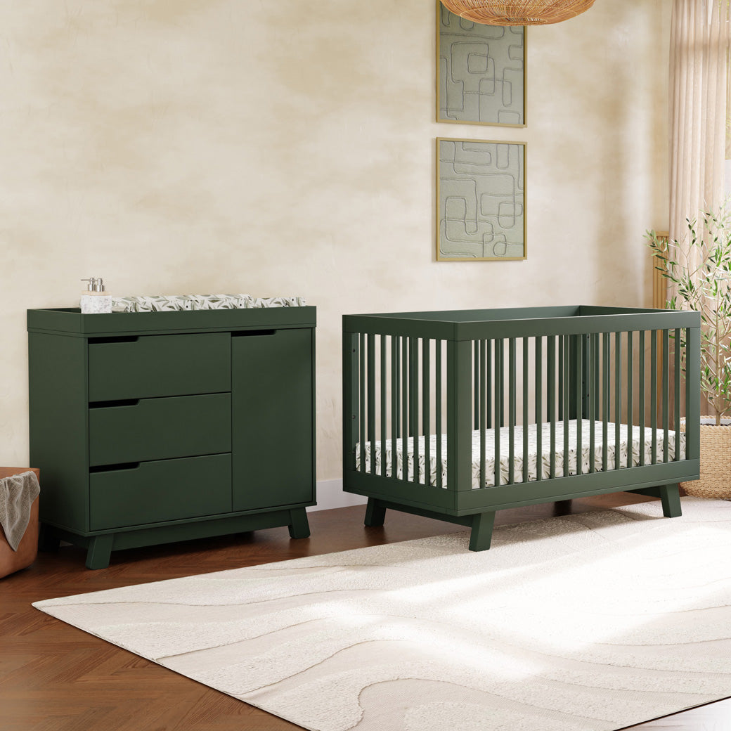 Hudson 3-in-1 Convertible Crib + Toddler Rail