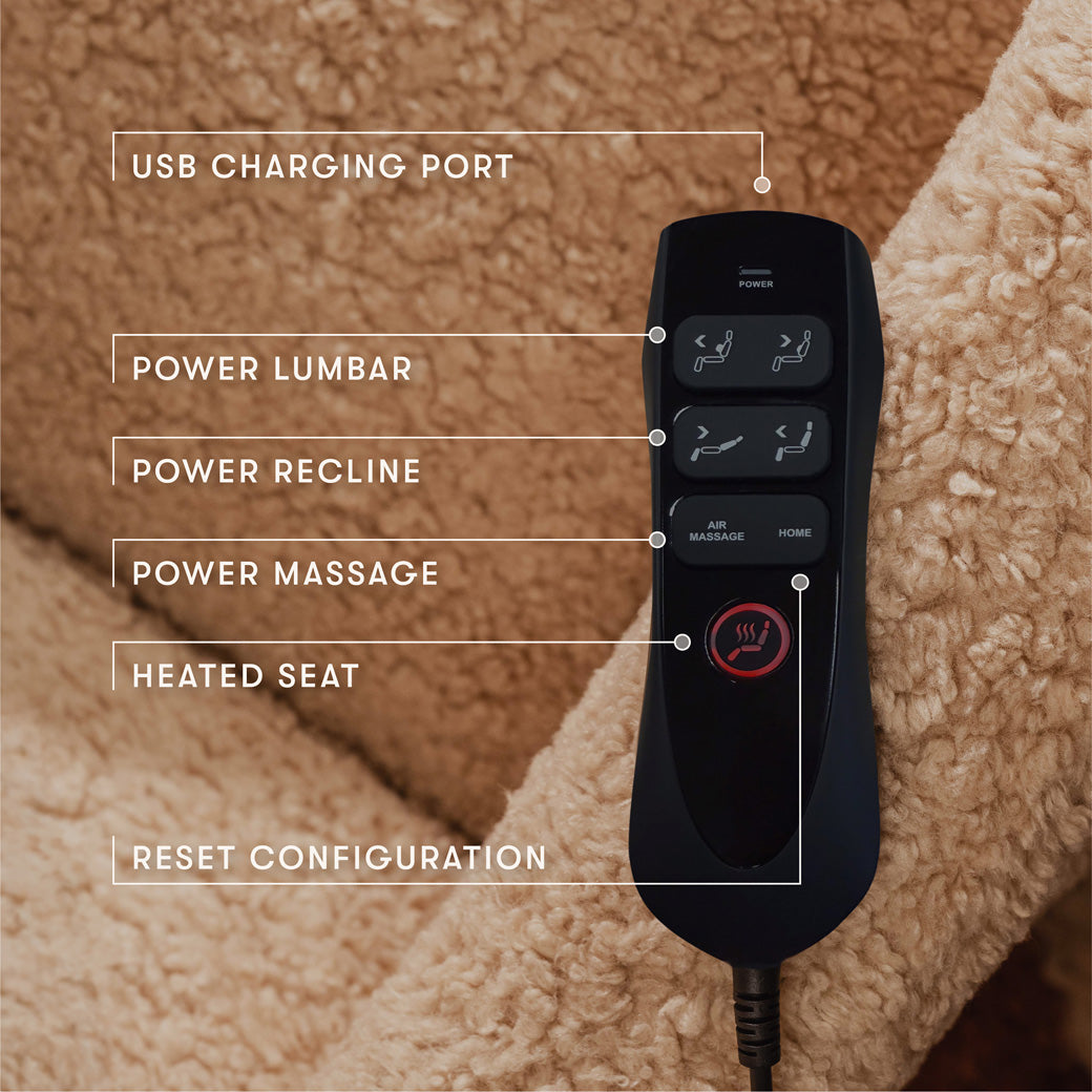 Kiwi Deluxe Power Recliner and Swivel Glider with Heat and Massage