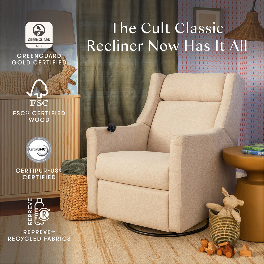 Kiwi Deluxe Power Recliner and Swivel Glider with Heat and Massage