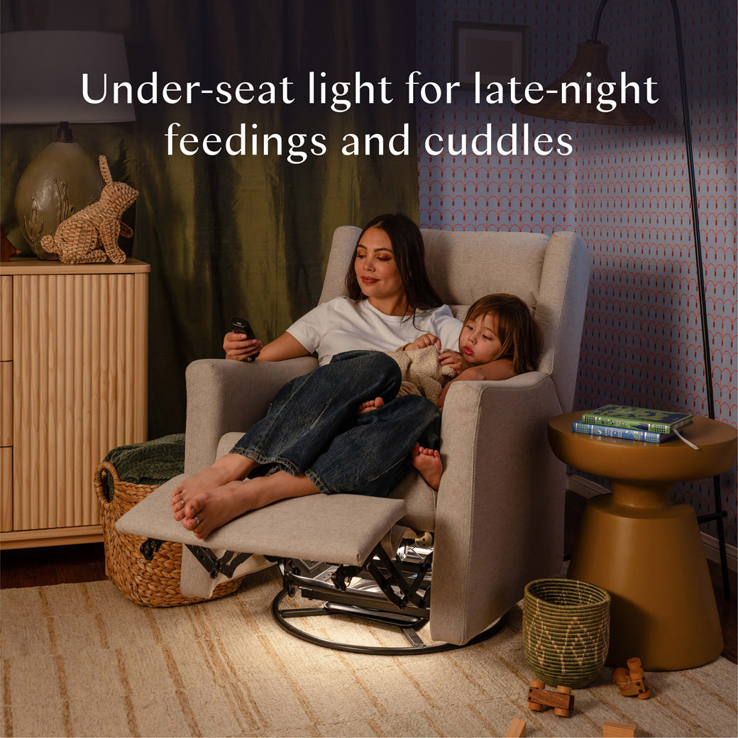 Kiwi Deluxe Power Recliner and Swivel Glider with Heat and Massage