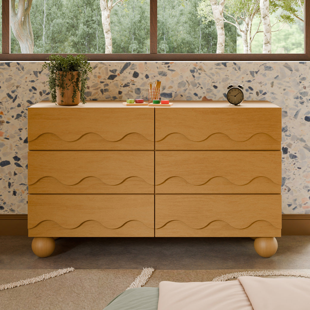 Lido Wave 6-Drawer Wide Assembled Dresser 56"