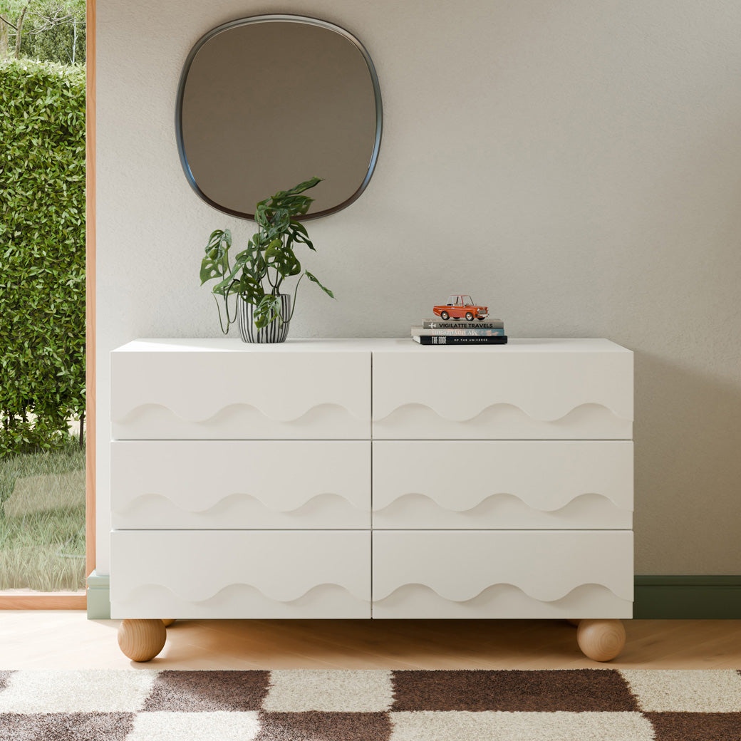 Lido Wave 6-Drawer Wide Assembled Dresser 56"
