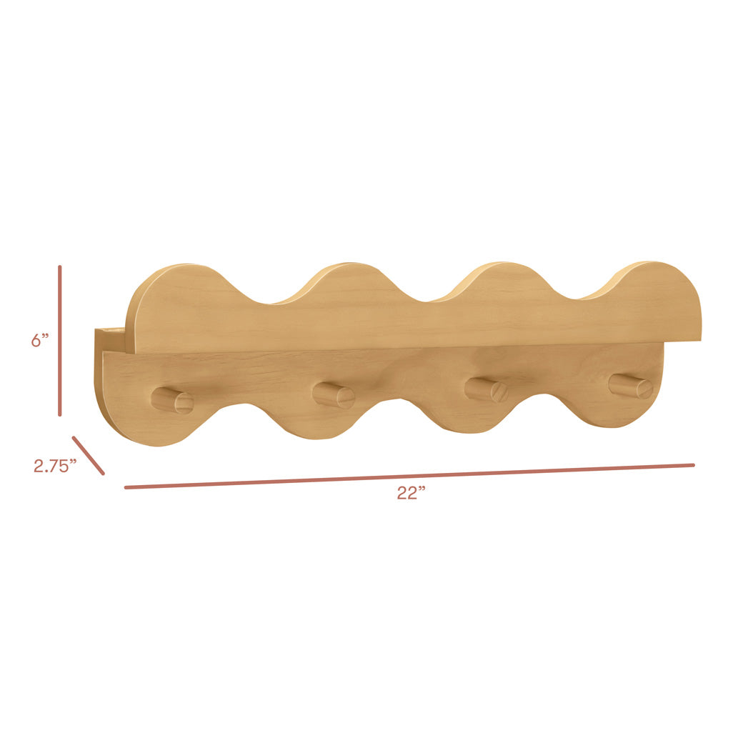 Lido Wave Bookshelf with Hooks