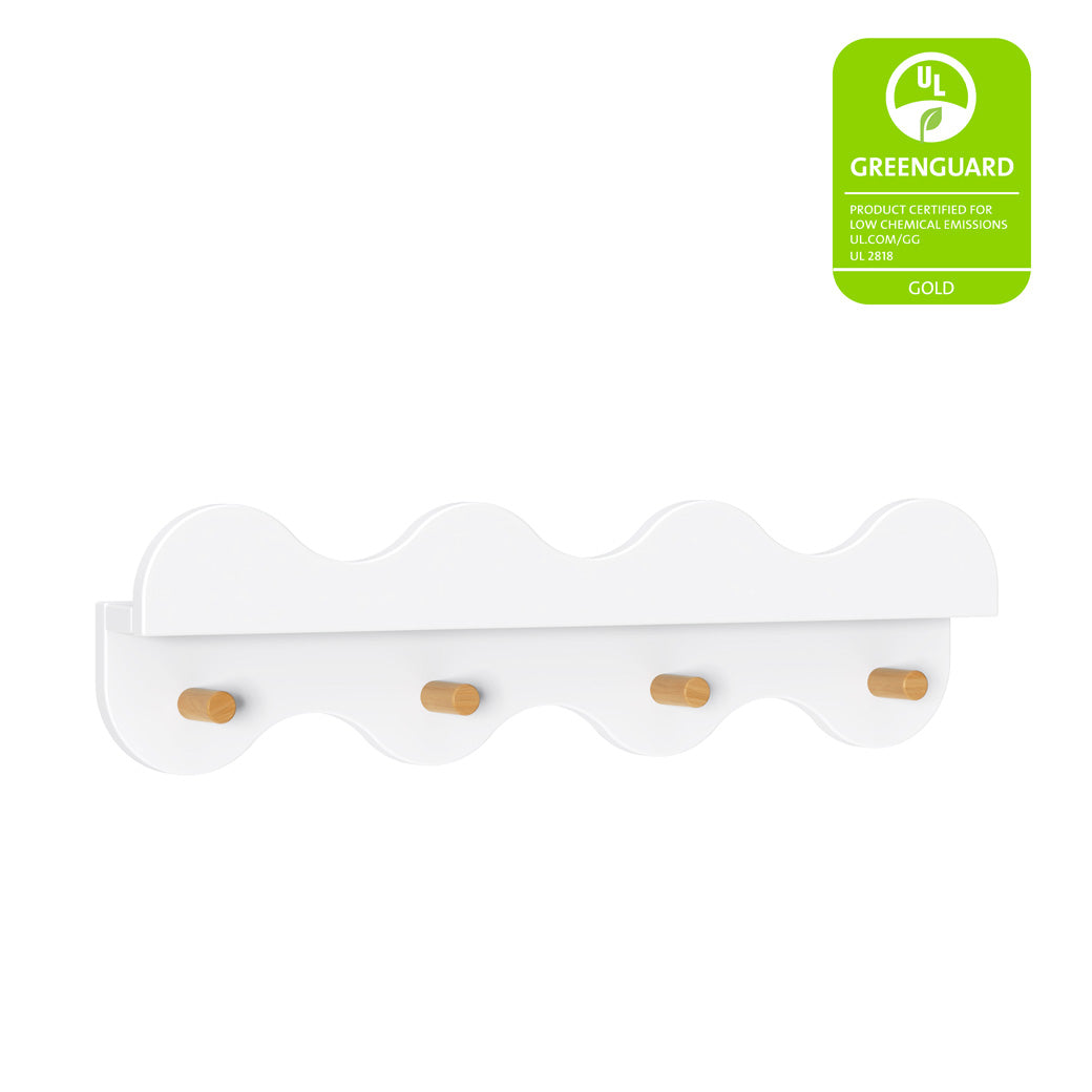 Lido Wave Bookshelf with Hooks