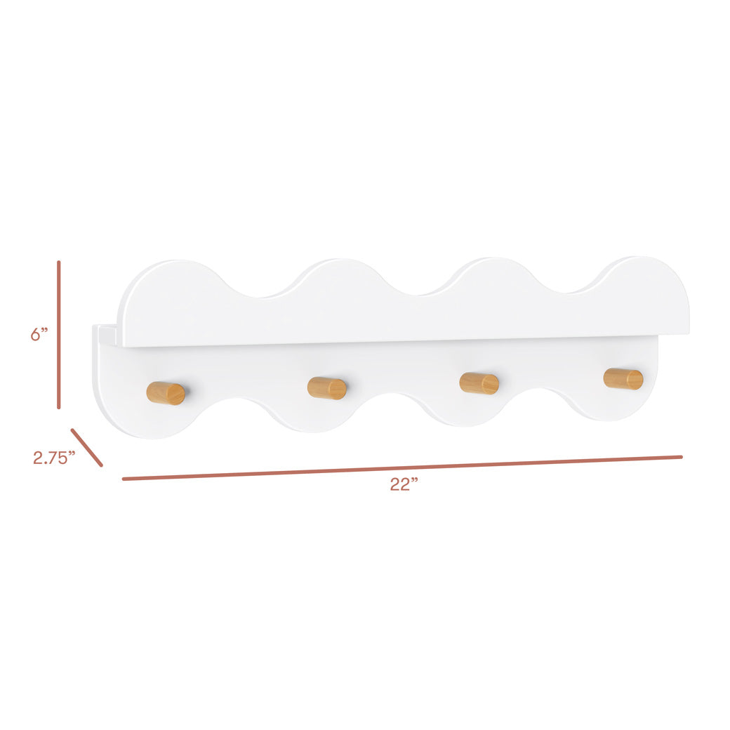 Lido Wave Bookshelf with Hooks