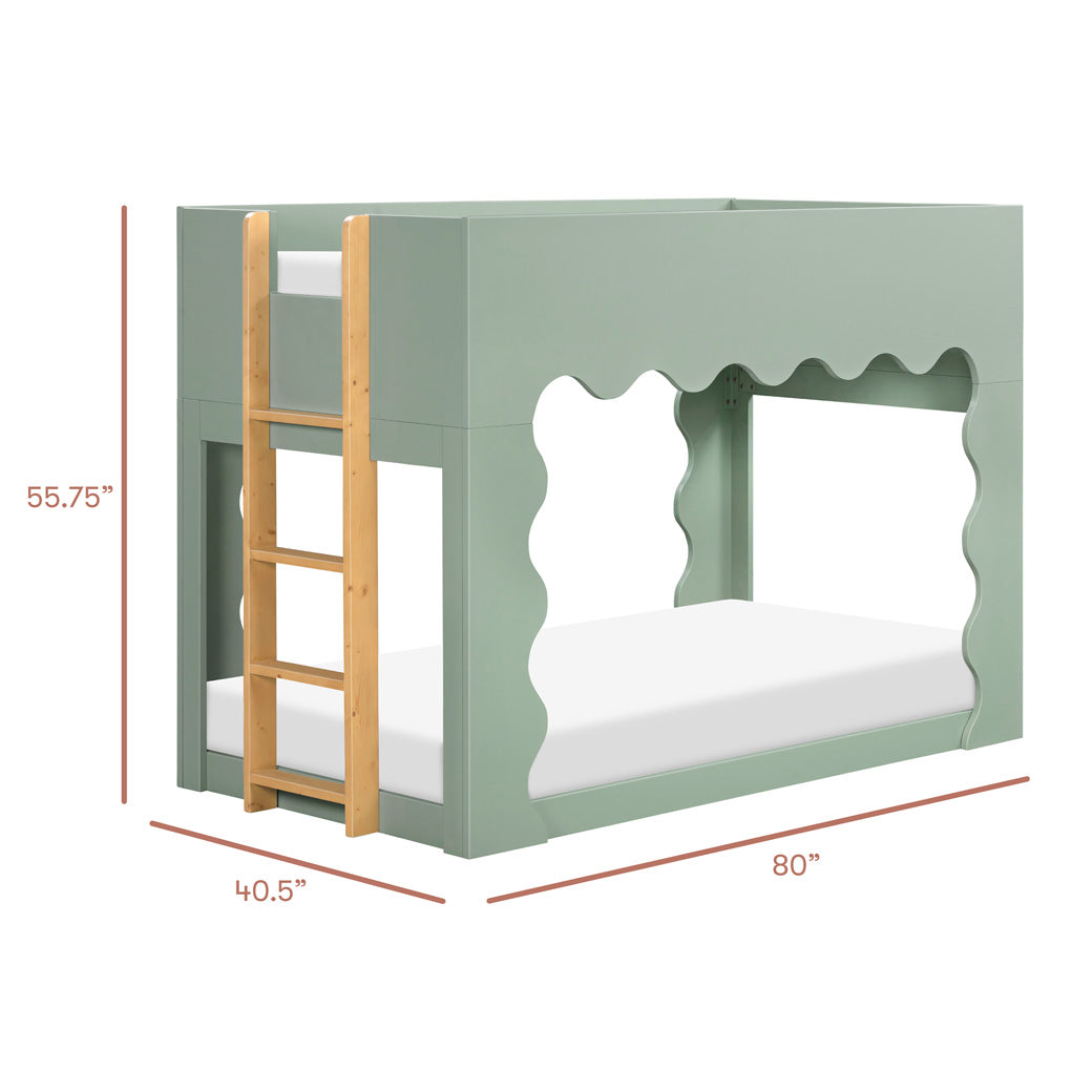 Lido Wave Convertible Low-Profile Bunk Bed