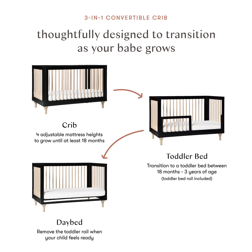 Babyletto Lolly 3-in-1 Convertible Crib + Toddler Bed Conversion Kit ...