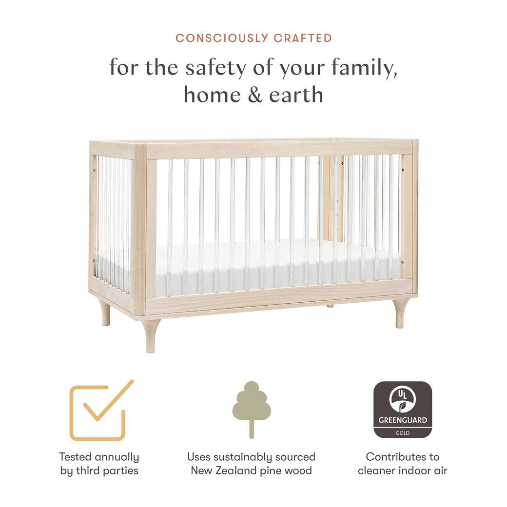 Certifications of Babyletto Lolly 3-in-1 Convertible Crib in -- Color_Washed Natural / Acrylic
