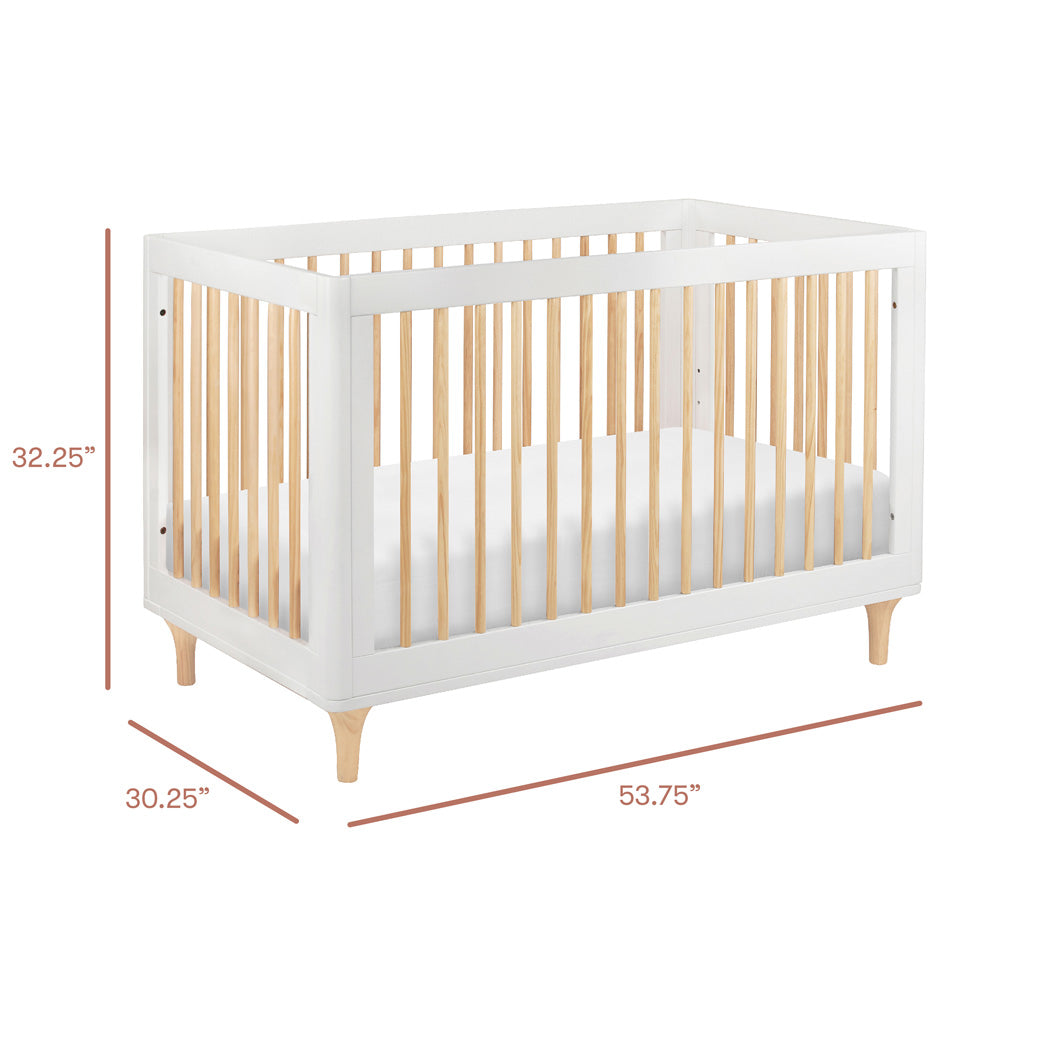 Dimensions of Babyletto Lolly 3-in-1 Convertible Crib in -- Color_White