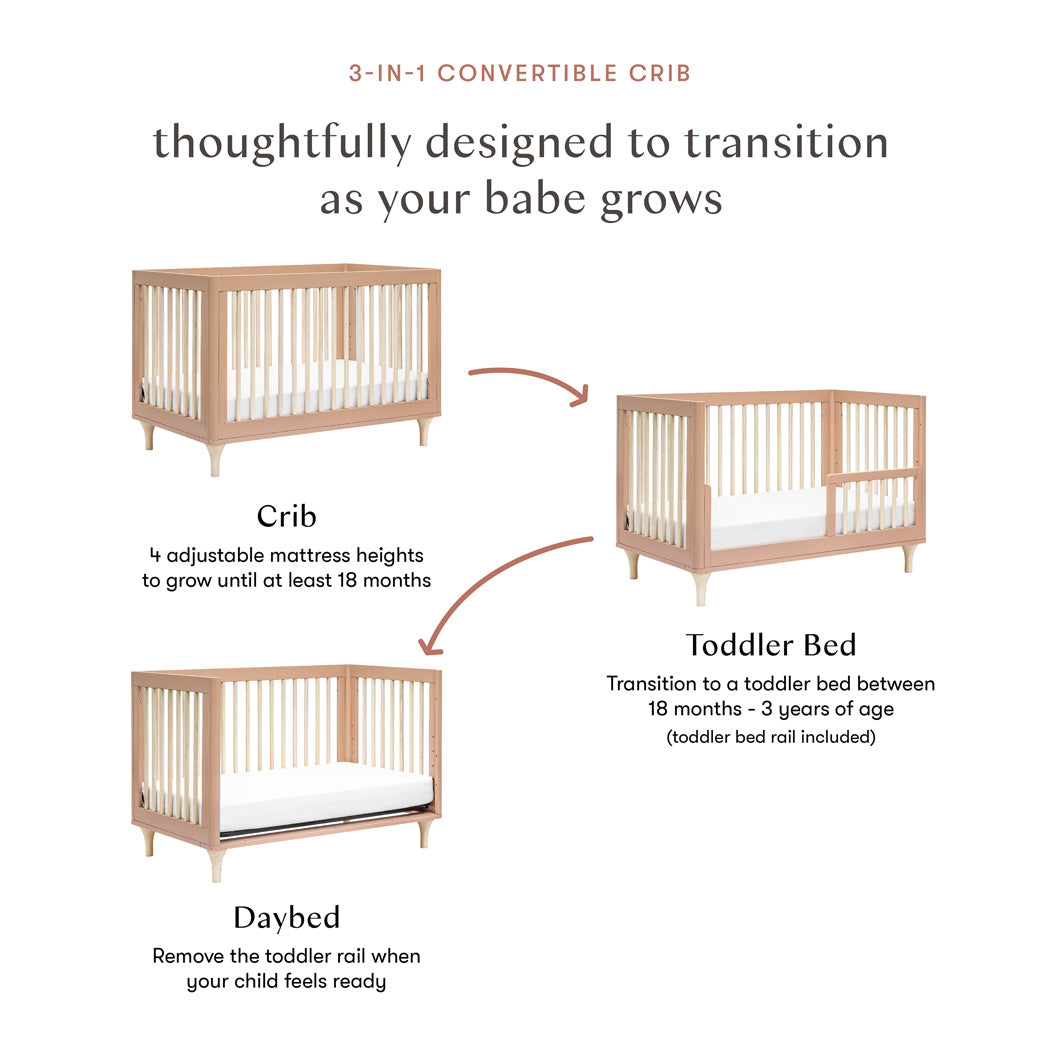 Lolly 3-in-1 Convertible Crib + Toddler Bed Conversion Kit