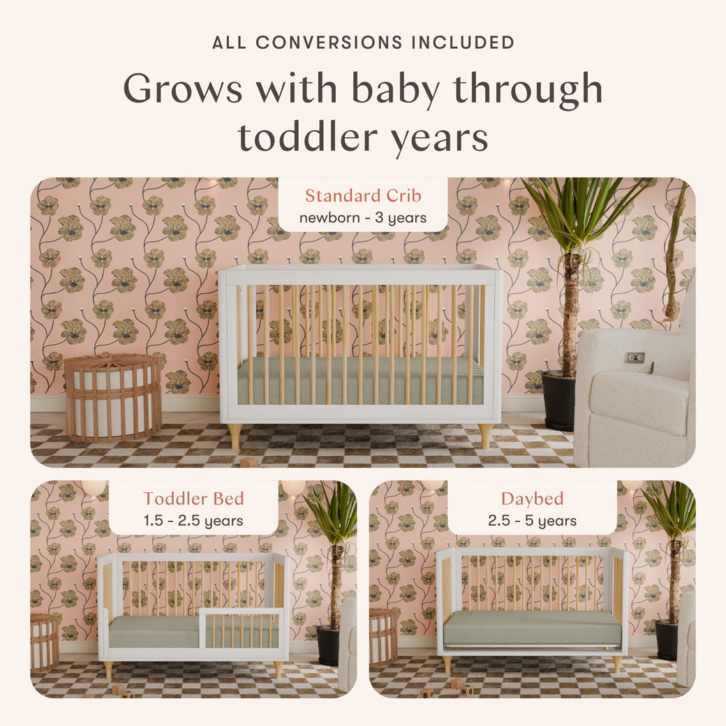 Lolly 3-in-1 Convertible Crib + Toddler Bed Conversion Kit