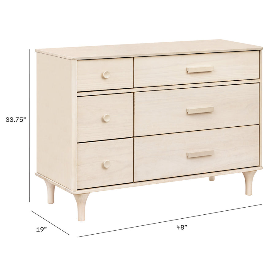 Lolly 6-Drawer Double Dresser Washed Natural