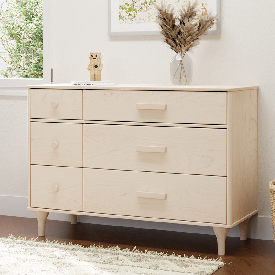 babyletto lolly dresser black Babyletto Lolly 3-Drawer Changer Dresser with Removable Changing Tray Black / Washed Natural