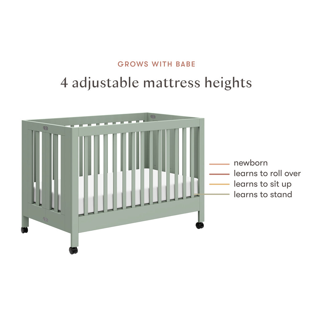 Maki Portable Folding Crib + Conversion Kit