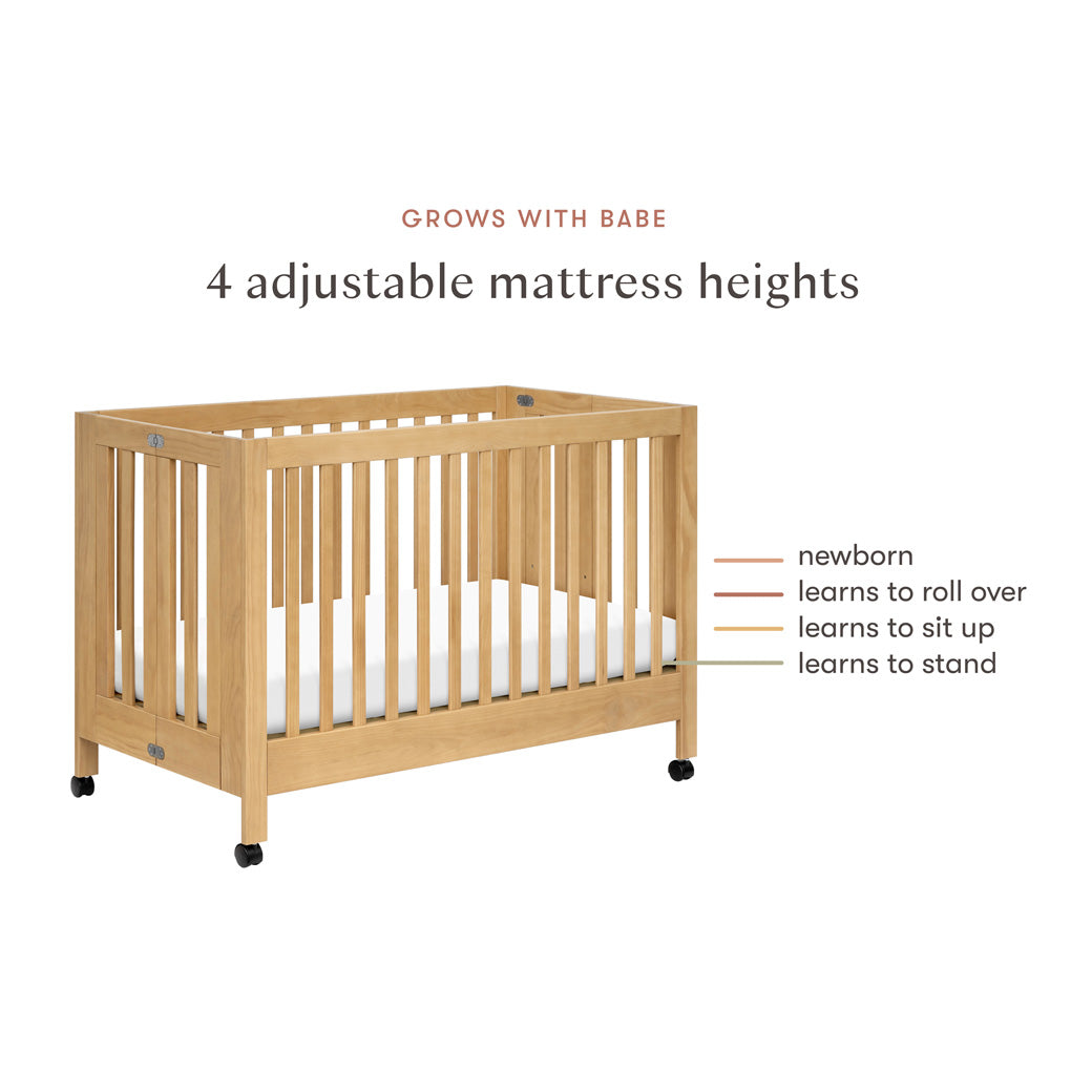 Maki Portable Folding Crib + Conversion Kit