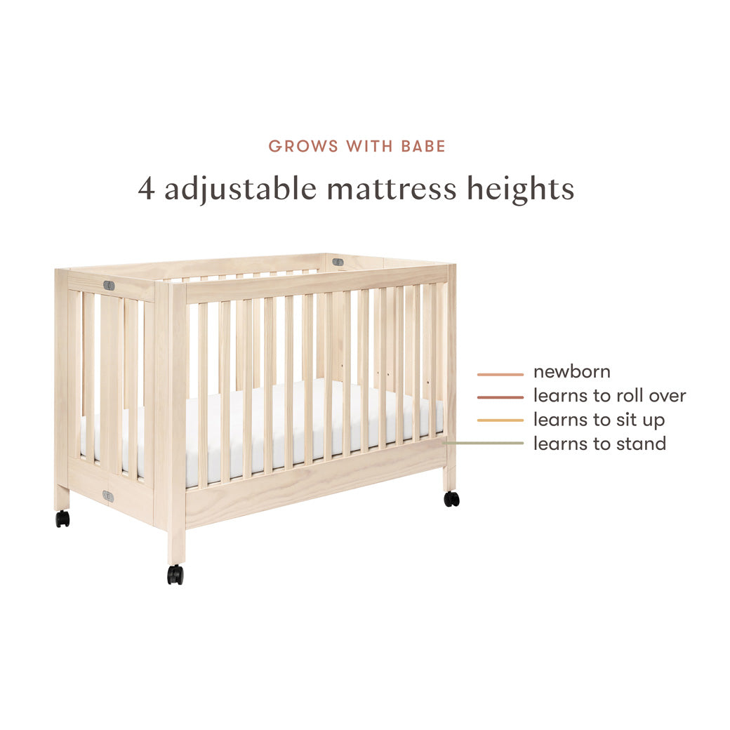 Maki Portable Folding Crib + Conversion Kit