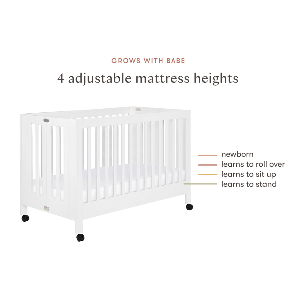 Maki Portable Folding Crib + Conversion Kit