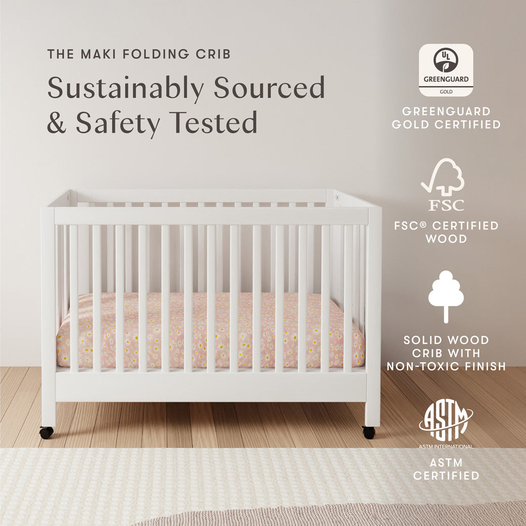 Maki Portable Folding Crib + Conversion Kit