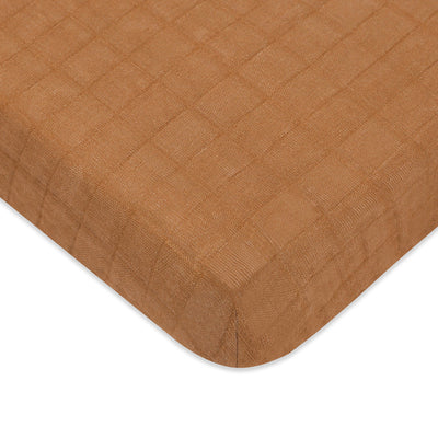 Mini Crib Sheet In GOTS Certified Organic Muslin Cotton