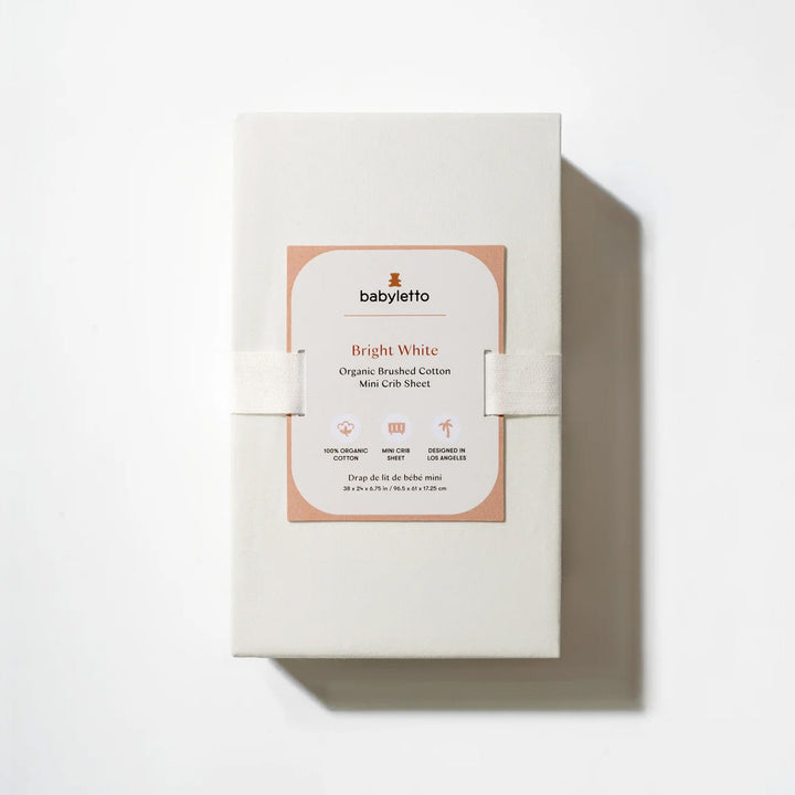 Mini Crib Sheet in GOTS Certified Organic Brushed Cotton