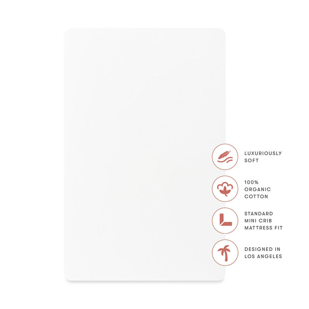 Mini Crib Sheet in GOTS Certified Organic Brushed Cotton