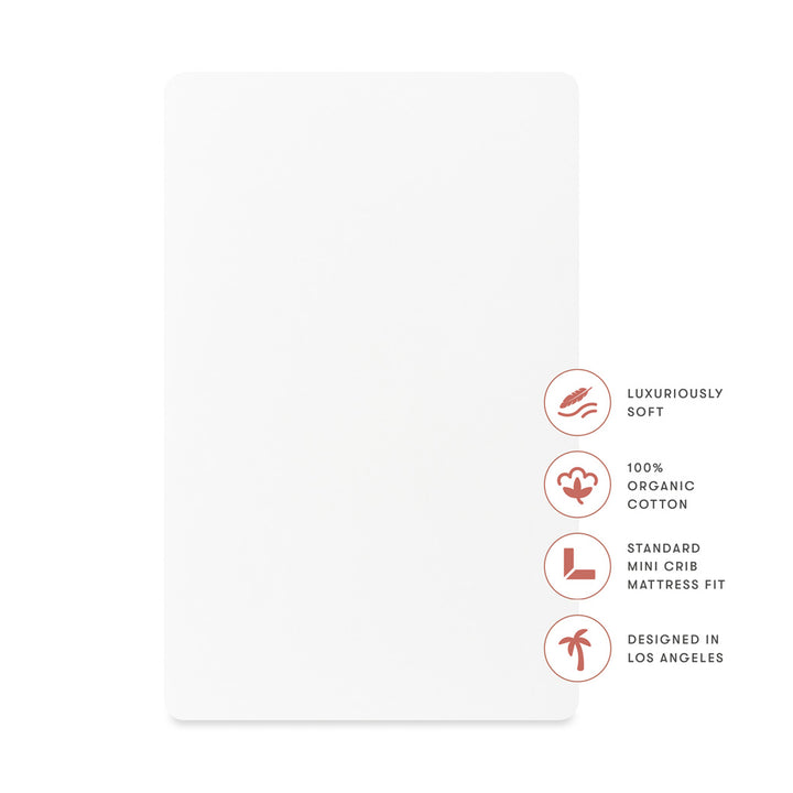 Mini Crib Sheet in GOTS Certified Organic Brushed Cotton