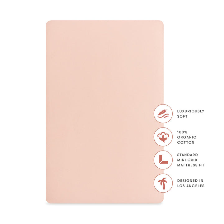 Mini Crib Sheet in GOTS Certified Organic Brushed Cotton