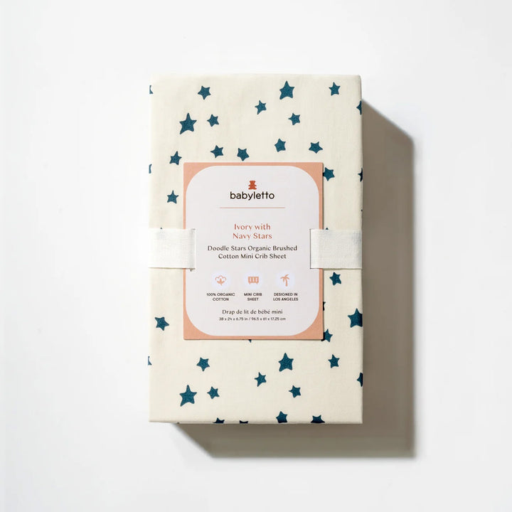 Mini Crib Sheet in GOTS Certified Organic Brushed Cotton