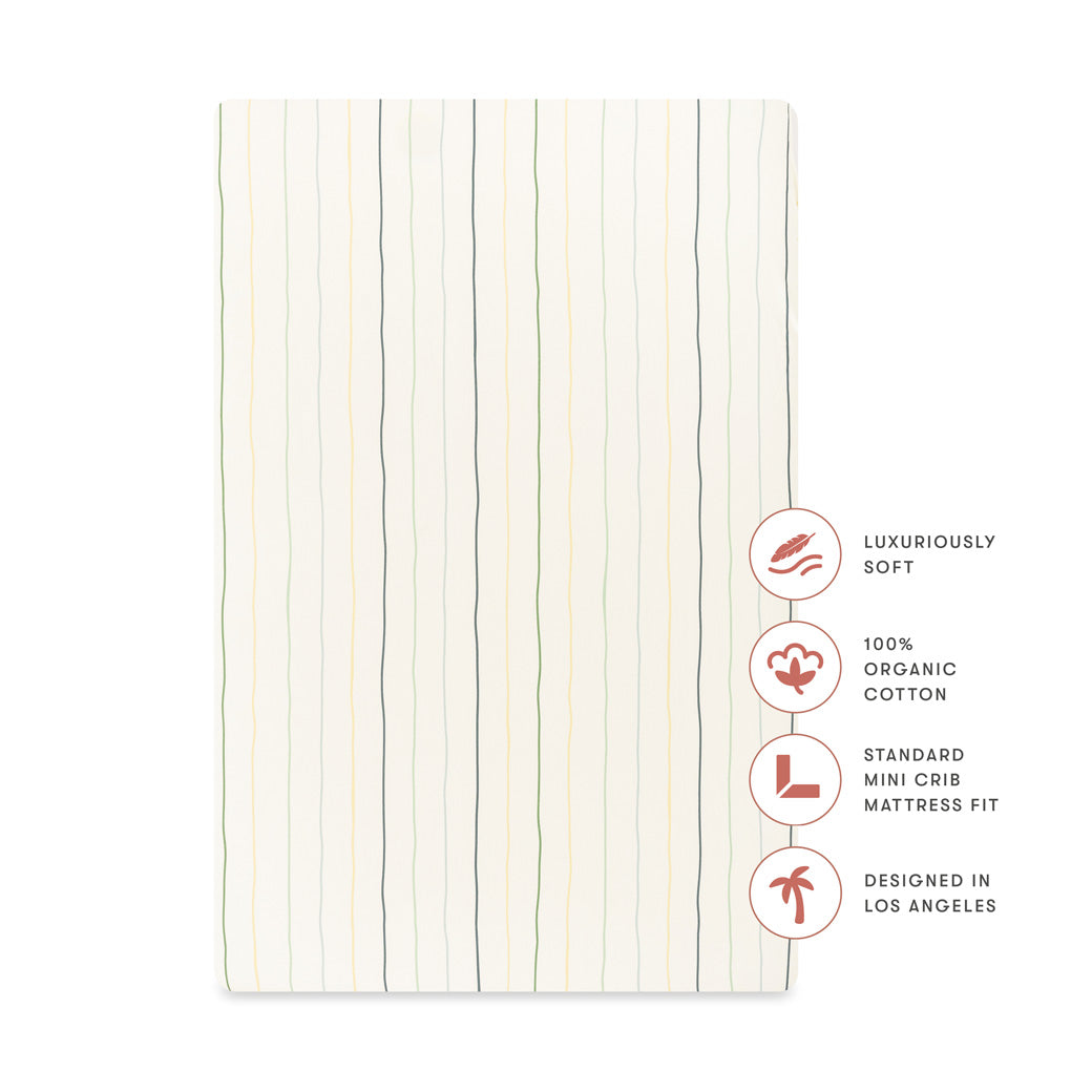 Mini Crib Sheet in GOTS Certified Organic Brushed Cotton