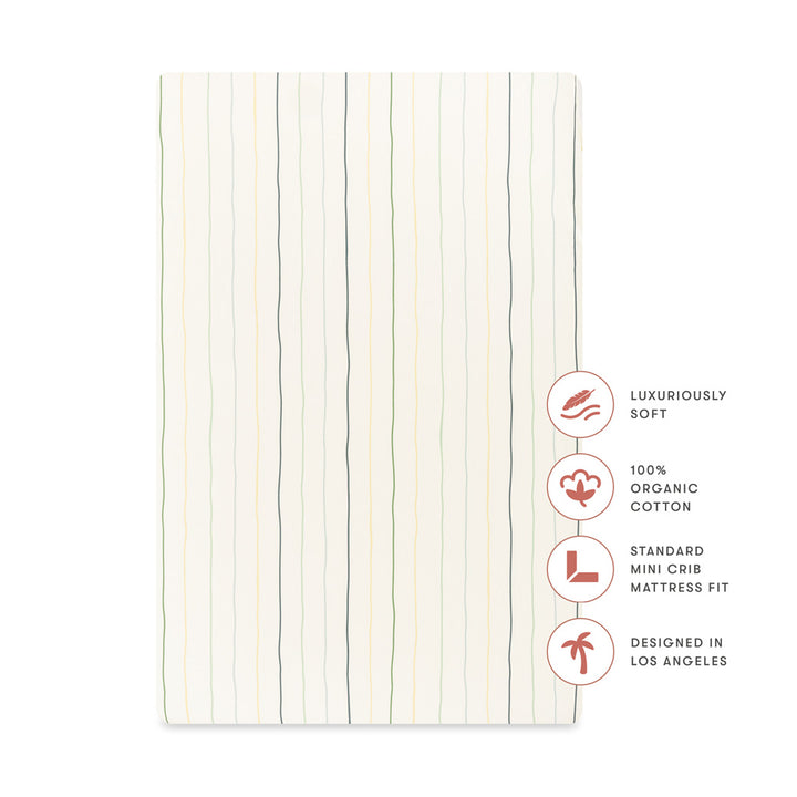 Mini Crib Sheet in GOTS Certified Organic Brushed Cotton