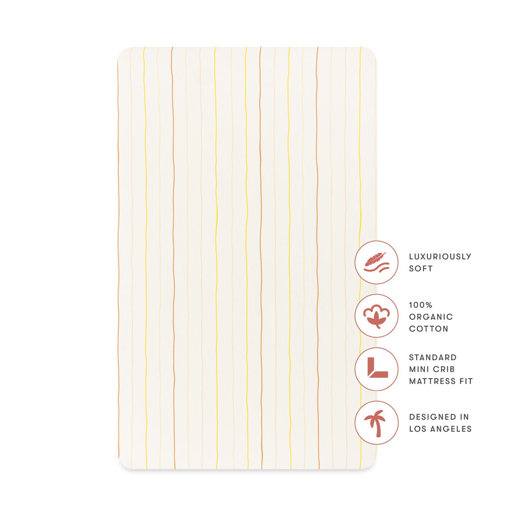 Mini Crib Sheet in GOTS Certified Organic Brushed Cotton