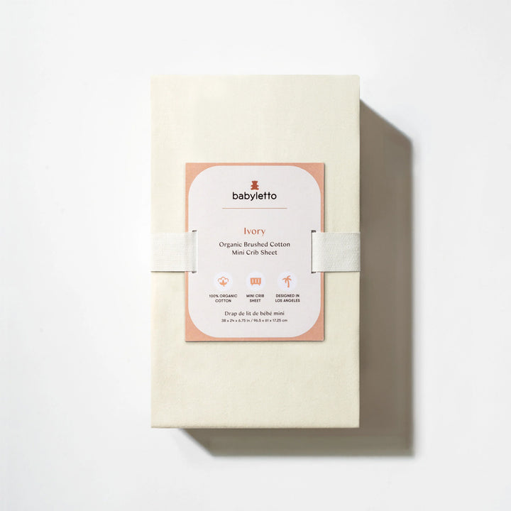 Mini Crib Sheet in GOTS Certified Organic Brushed Cotton
