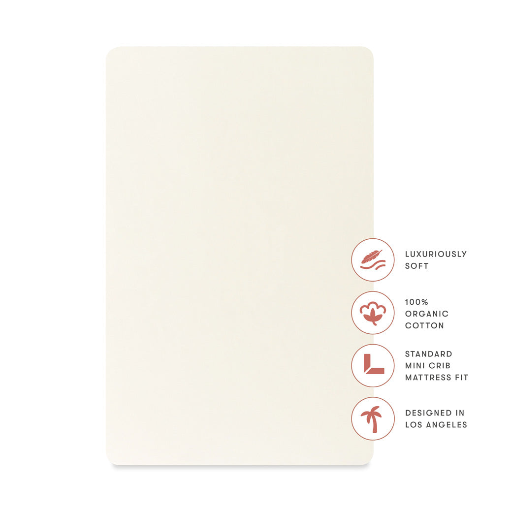 Mini Crib Sheet in GOTS Certified Organic Brushed Cotton