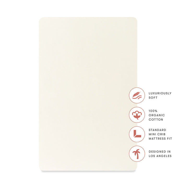 Mini Crib Sheet in GOTS Certified Organic Brushed Cotton