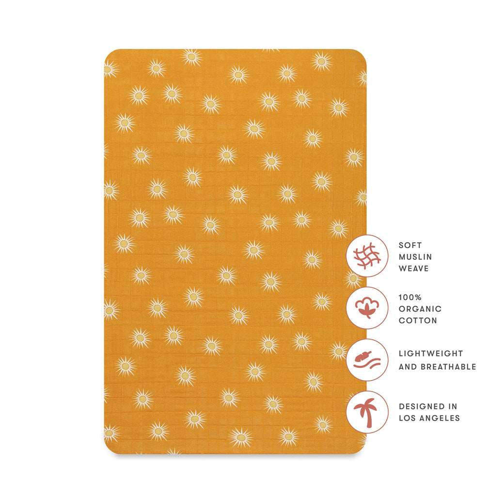 Mini Crib Sheet In GOTS Certified Organic Muslin Cotton